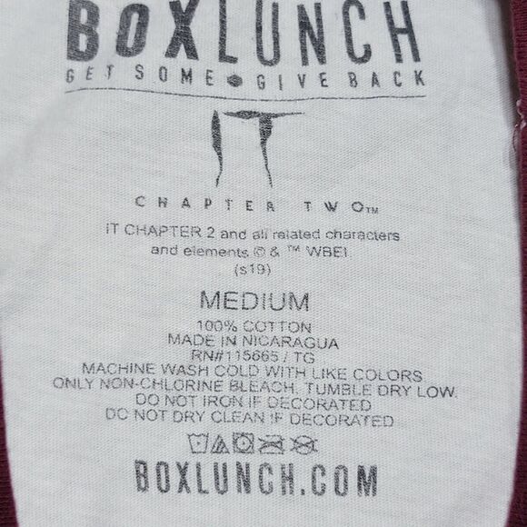 Box Lunch SS Cream w/ Maroon Trim Unisex Tee It: The Losers - Size Medium - Picture 4 of 4